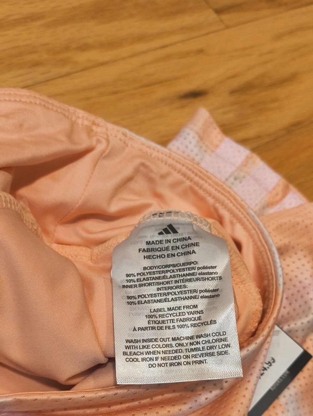 adidas Peach & Pink Tie-Dye Mesh Skort Size M 10/12 NWT - Picture 4 of 6